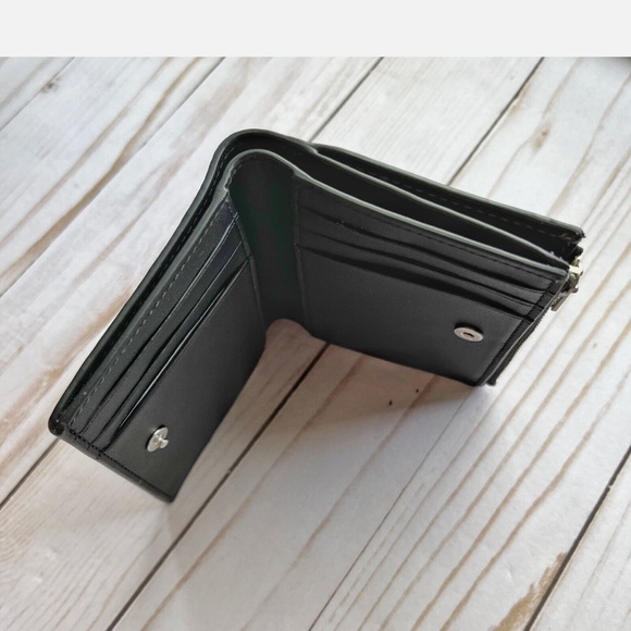 COACH Mini Belt Bag/Bifold Wallet Silver/Black•Refined pebble leather•2Pcs Set - Picture 5 of 8